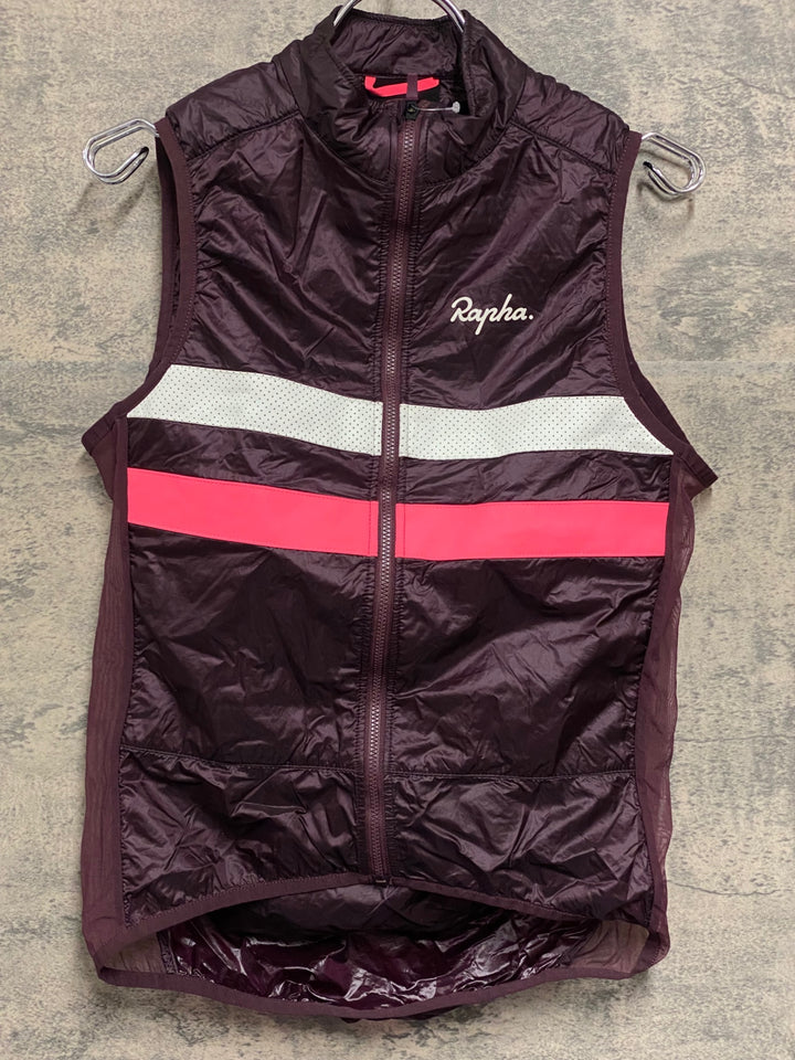 JV225 ラファ Rapha BREVET INSULATED GILET ジレ サイクルベスト バーガンディ S