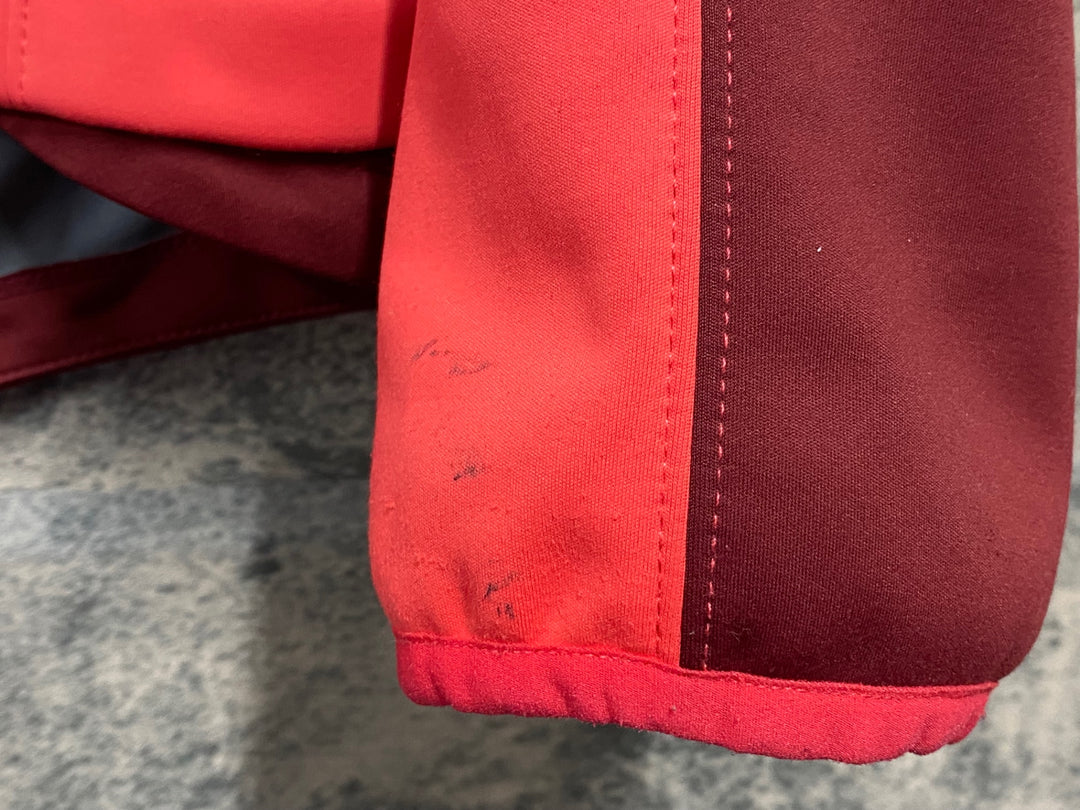 JK841 ゴアバイクウェア GORE BIKE WEAR 長袖サイクルジャケット 赤 ASIA M GORE WIND STOPPER 擦れ