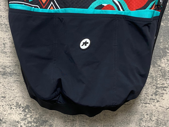 KA903 アソス ASSOS ミレ MILLE GT 半袖 サイクルジャージ 黒 総柄 S Qhubeka