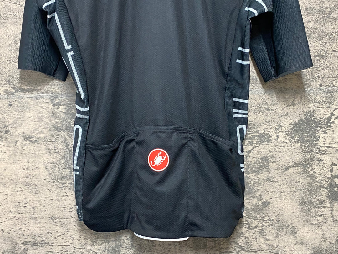 KH466 カステリ CASTELLI 半袖 サイクルジャージ 黒 M
