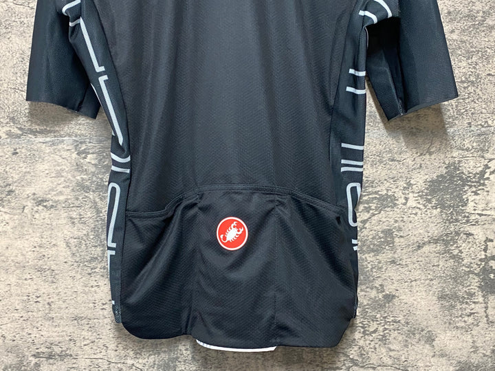 KH466 カステリ CASTELLI 半袖 サイクルジャージ 黒 M