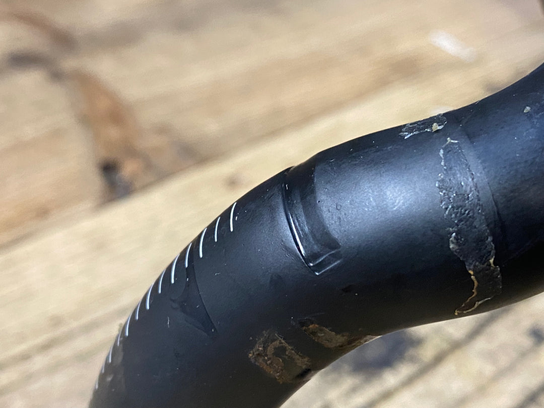 KG755 イーストン EASTON EC90 SLX3 カーボン ドロップハンドル Φ31.8 C-Cエンド420mm ※クランプ部凹み大、クラックのためジャンク