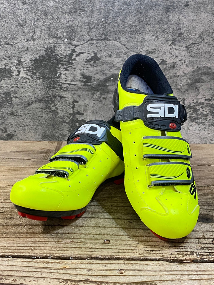 KG392 シディ SIDI TRACE MTB ビンディングシューズ 黄 SPD EU40 ※ペン字あり