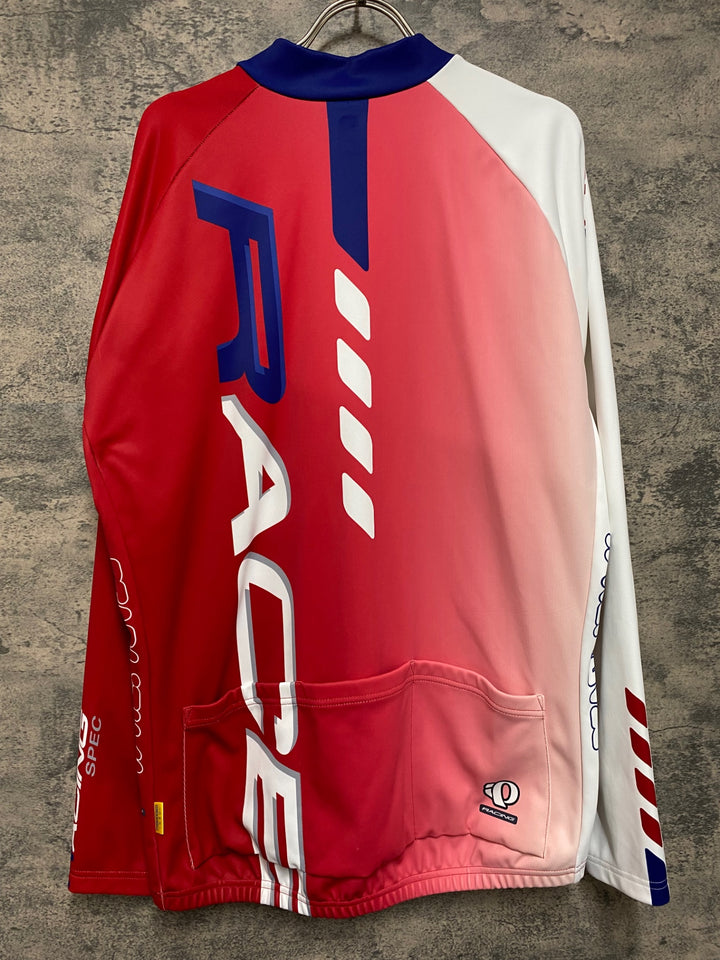 JN609 パールイズミ PEARL iZUMi 長袖 サイクルジャージ ピンク白 3L 裏起毛