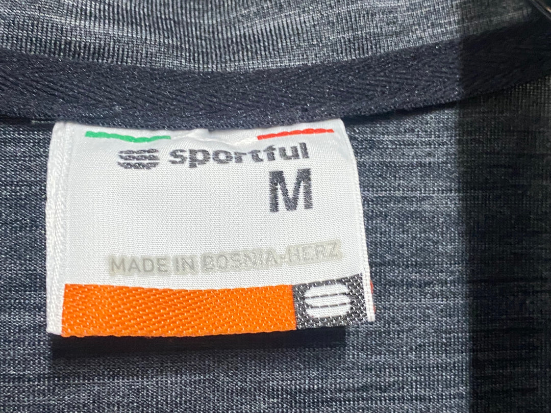 JV336 スポーツフル sportful 半袖 サイクルジャージ 黒グレー M