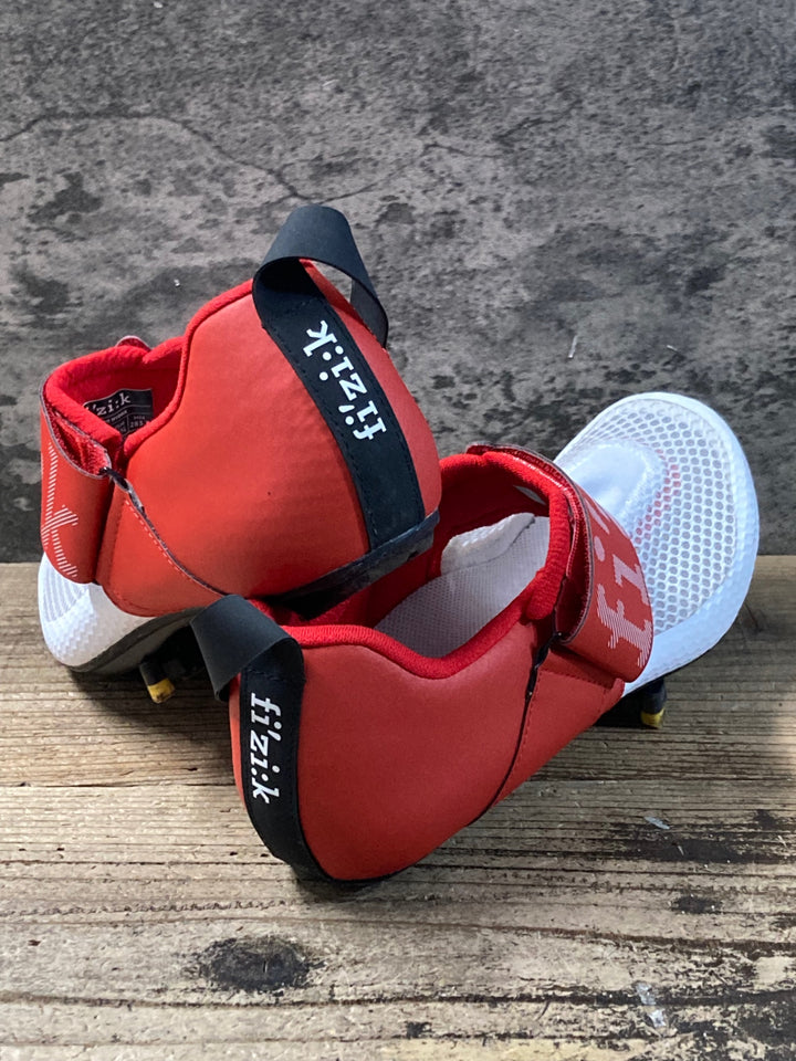 KG065 フィジーク fizik TRANSIRO HYDRA ビンディングシューズ ホワイト/レッド EU44 SPD-SL