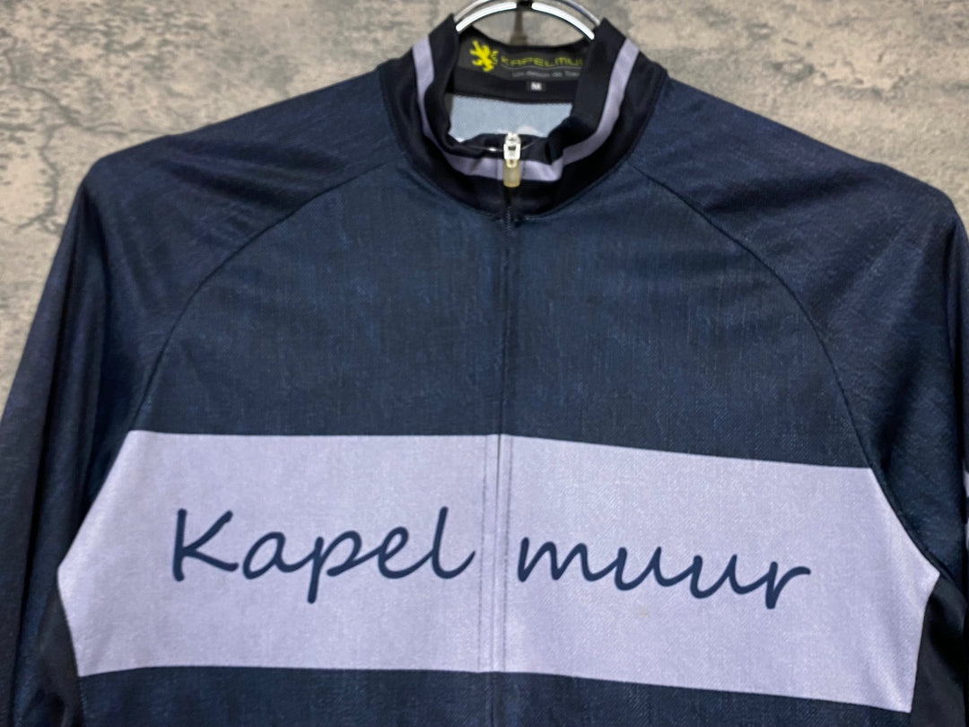 KI949 カペルミュール kapelmuur 長袖 サイクルジャージ 紺 M