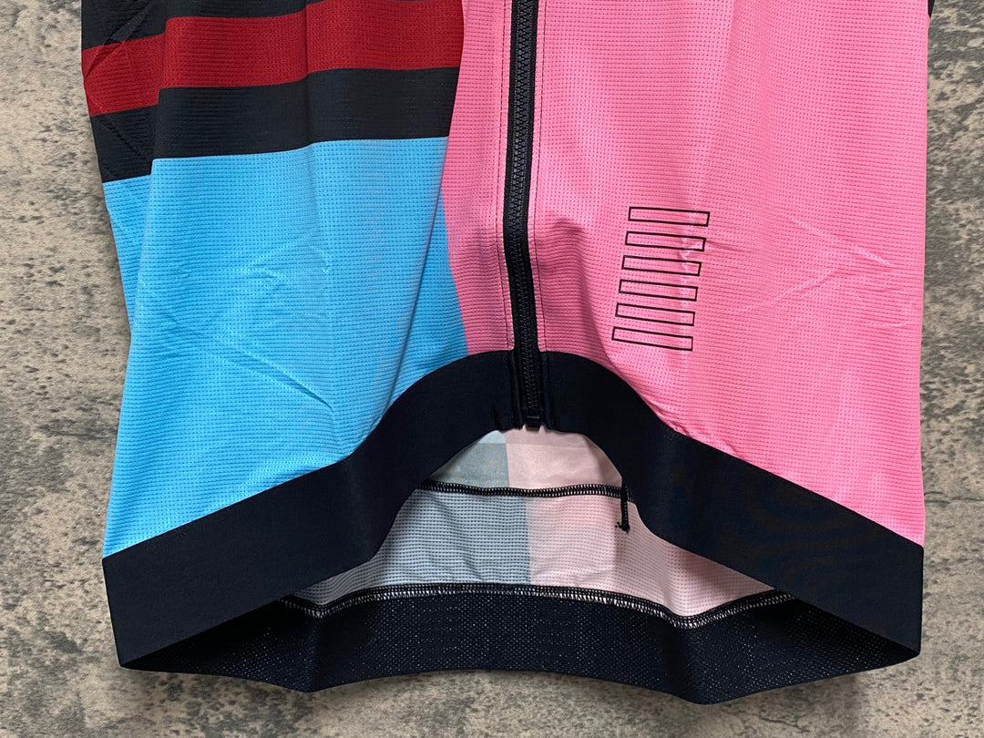 KC670 ラファ Rapha CROSS PRO TEAM TRAINING JERSEY 半袖 サイクルジャージ 白 水 ピンク XL 未使用