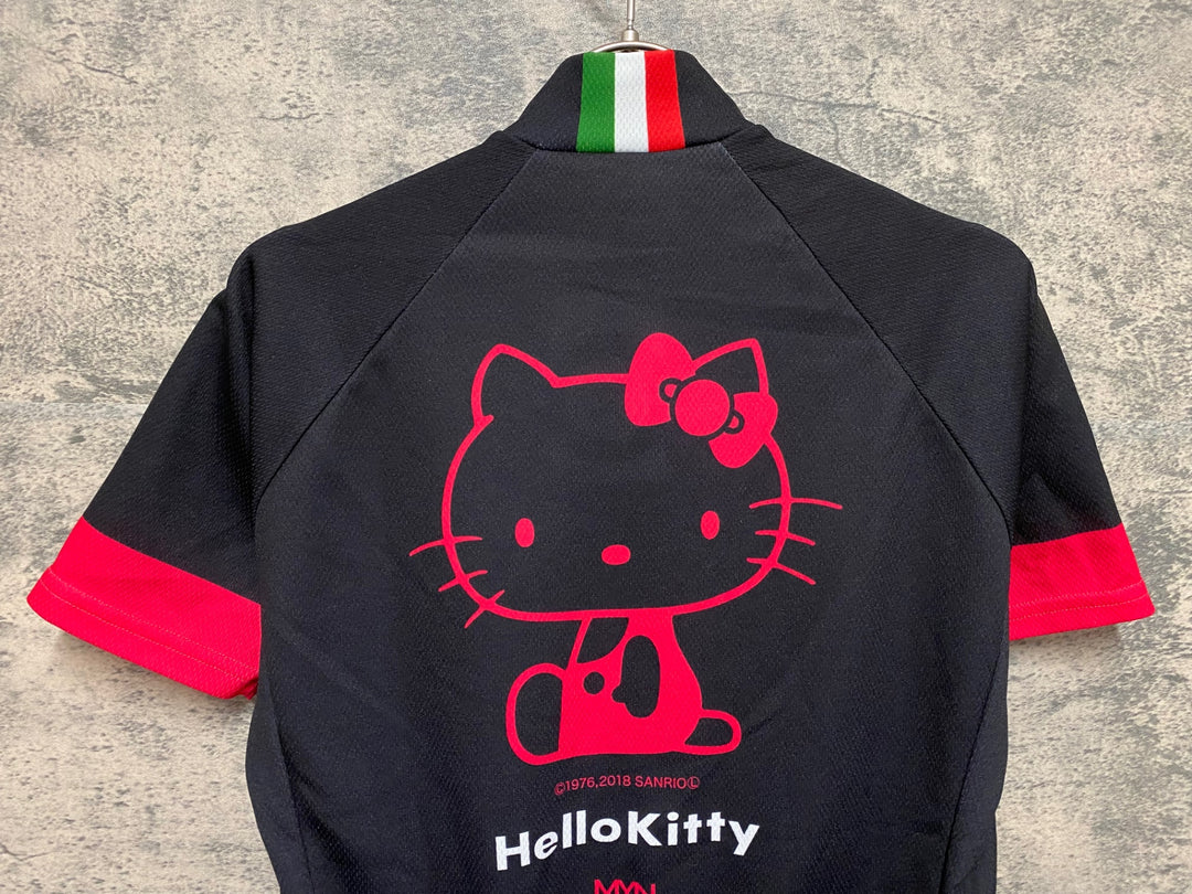 JS124 マイン MYN 半袖 サイクルジャージ 黒 S HelloKitty ※日焼け