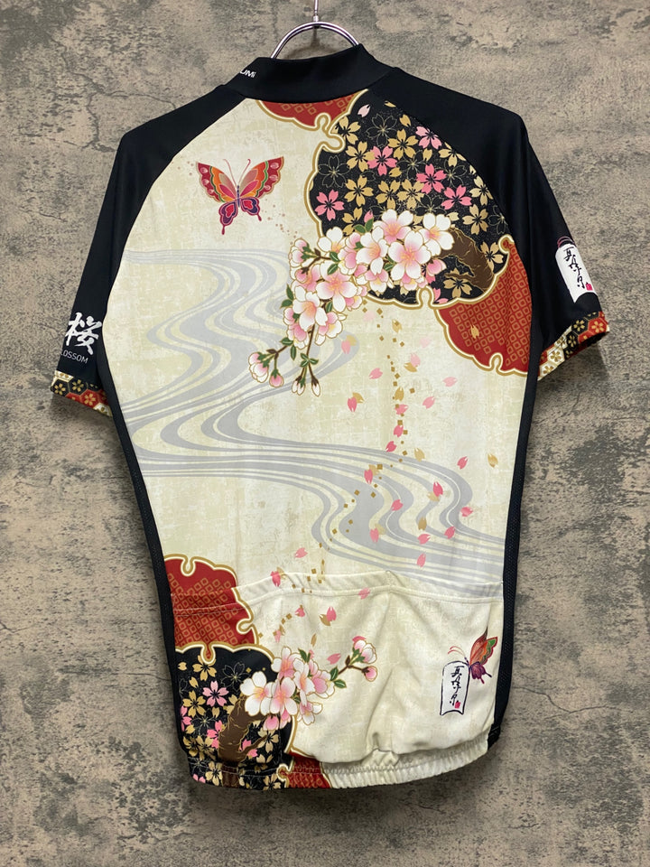 JU136 パールイズミ PEARL iZUMi 半袖 サイクルジャージ L 桜 総柄