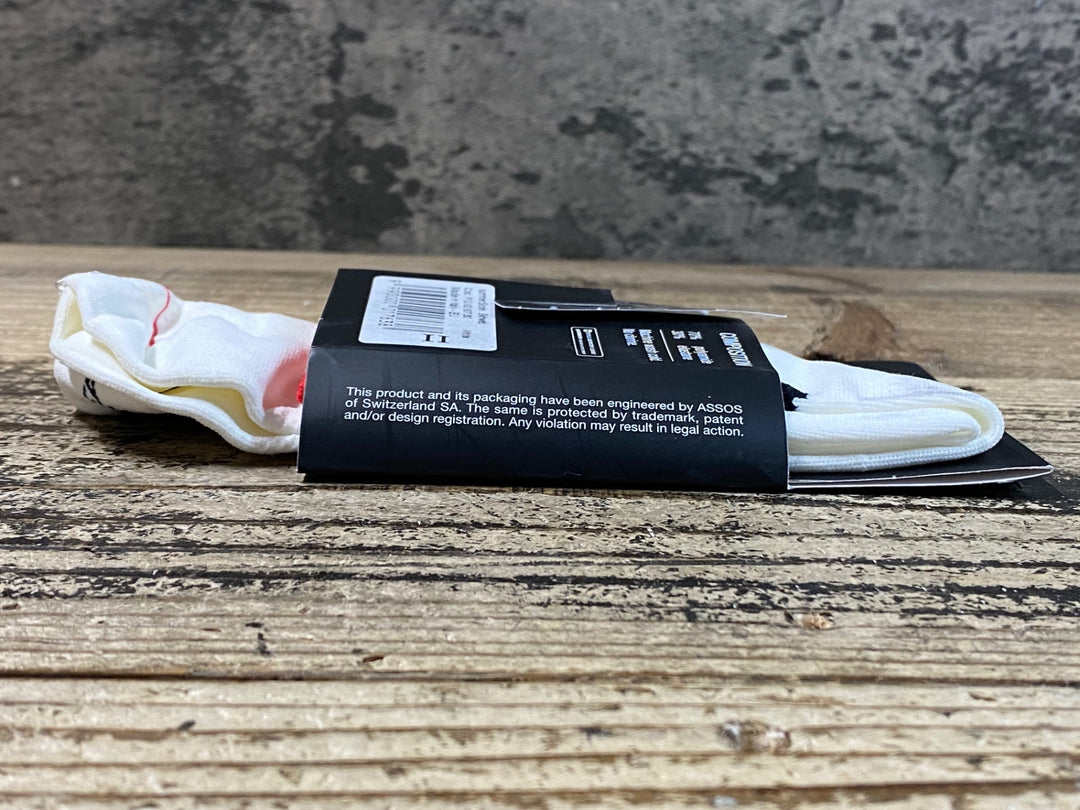 JQ205 アソス assos summerSocks skinweb サイクルソックス 白 2