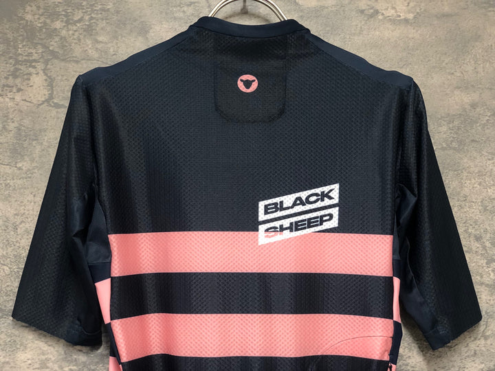 KL394 ブラックシープ BLACK SHEEP 半袖 サイクルジャージ ピンク紺 M