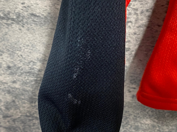 JE068 キャノンデール cannondale 長袖 サイクルジャージ 赤 黒 S 裏起毛