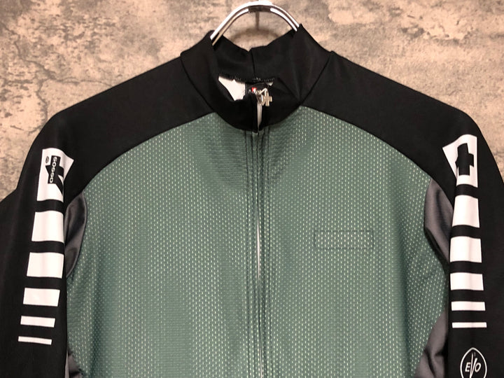 KP695 アソス ASSOS AIRBLOCK799 EVO 長袖 サイクルジャージ 黒 グレー L