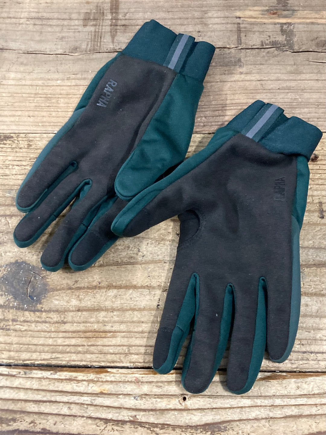 KP748 ラファ Rapha PRO TEAM WINTER GLOVES 長指 ウインターグローブ 緑 M 裏起毛