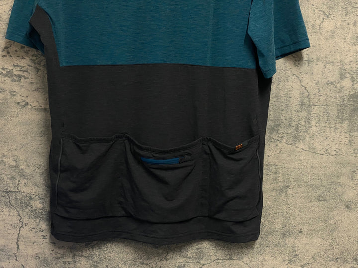 JT169 ジロ GIRO M RIDE JERSEY 半袖 サイクルジャージ 黒 青 XL