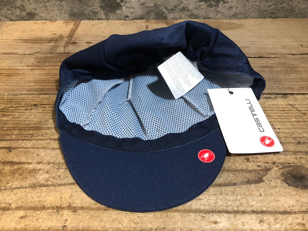 KE160 カステリ CASTELLI サイクルキャップ 紺 フリーサイズ