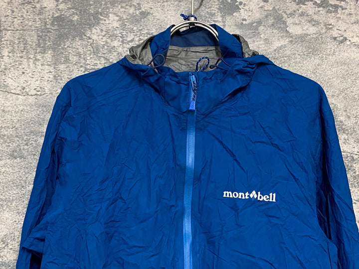 JW047 モンベル mont bell 長袖 サイクルレインジャケット 紺 L
