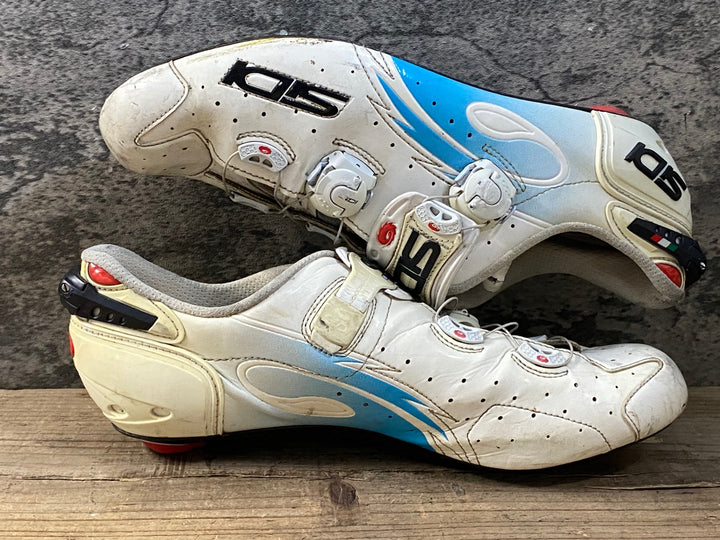 KE048 シディ SIDI WIRE CARBON ビンディングシューズ ホワイト EU46 3穴