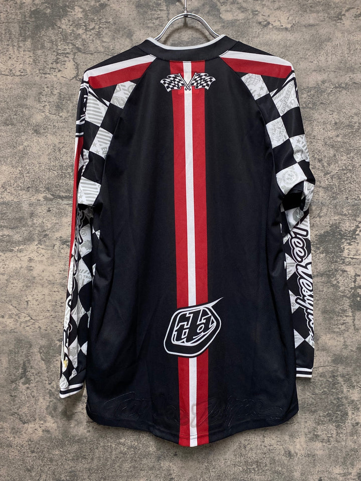 JV400 トロイリーデザイン Troy Lee Design 長袖ジャージ 黒白 S 汚れ