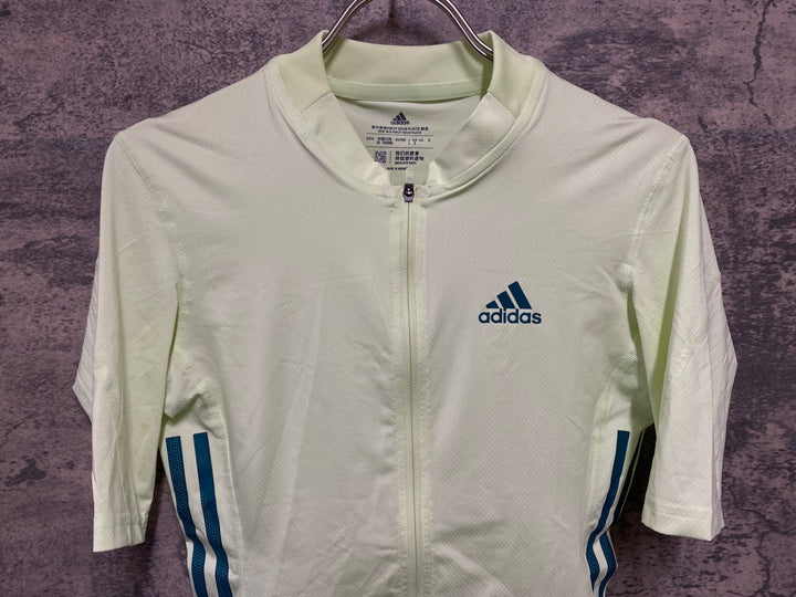 JY391 アディダス adidas 半袖 サイクルジャージ レディース 黄緑 L
