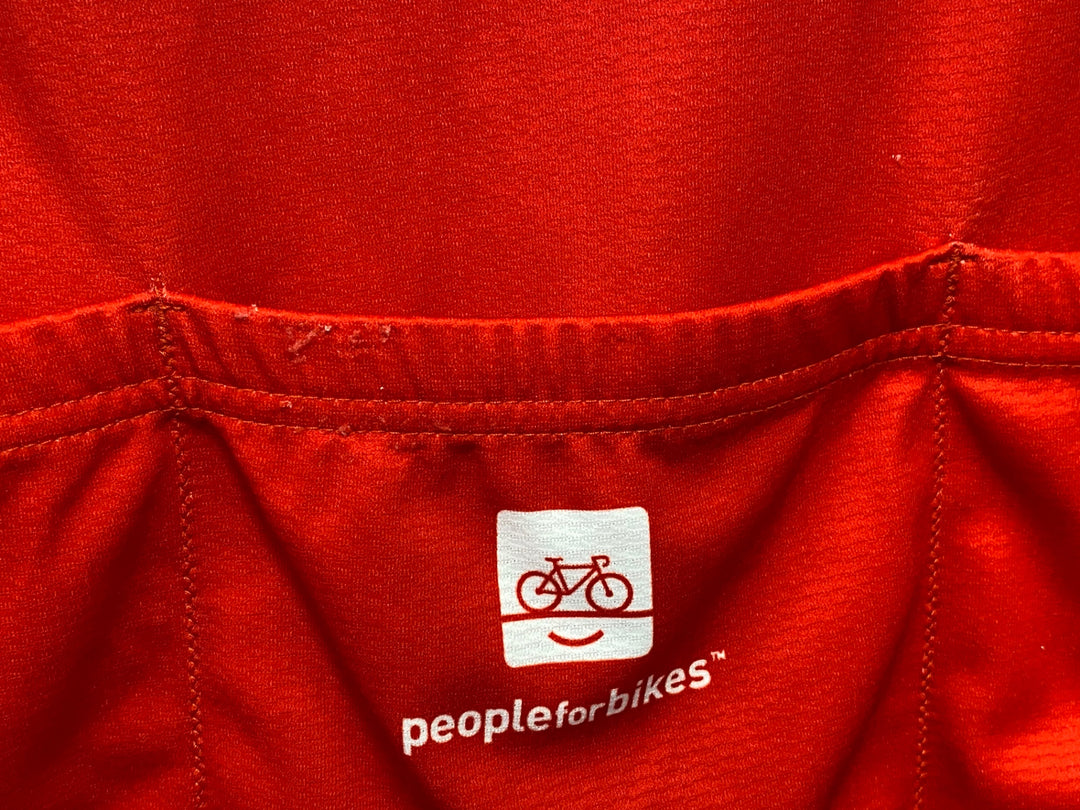 JT579 サンティーニ Santini 半袖 サイクルジャージ 赤 白 XS TREK Segafredo