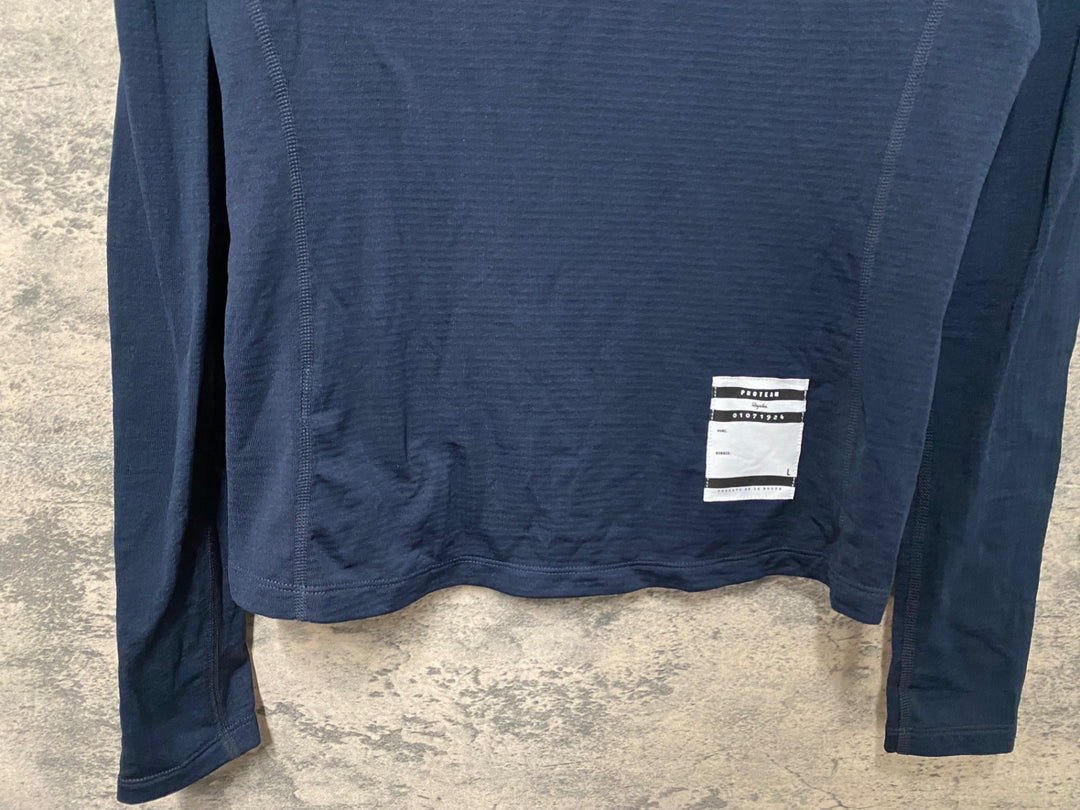 KE042 ラファ Rapha PRO TEAM THERMAL BASELAYER 長袖 ベースレイヤー 濃紺 L