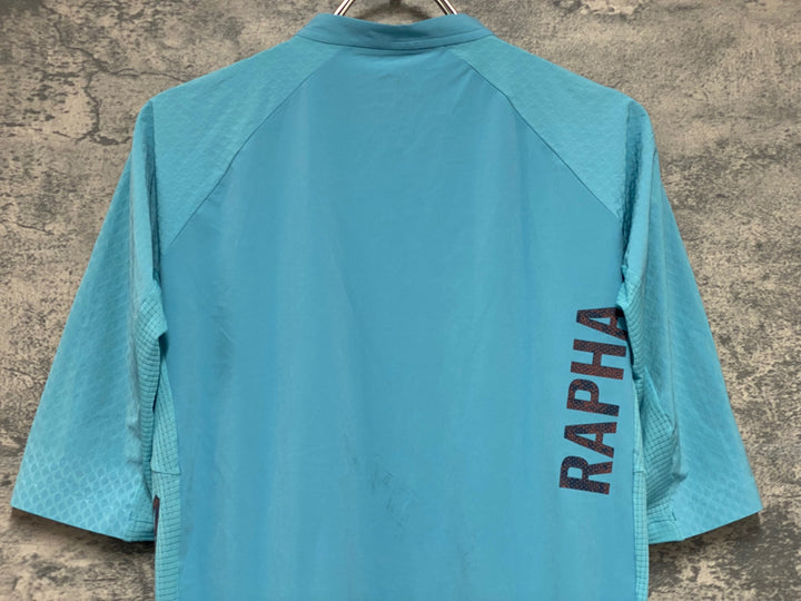 KL766 ラファ Rapha PRO TEAM GRAVEL JERSEY 半袖 サイクルジャージ 水色 XL 擦れ