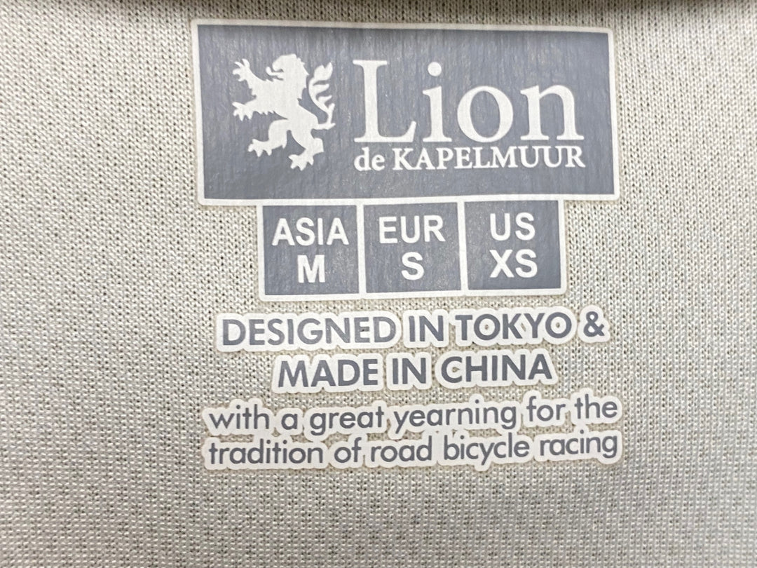 KJ175 リオンドカペルミュール Lion de KAPELMUUR 半袖 サイクルジャージ 黄土色 ASIA M ほつれ