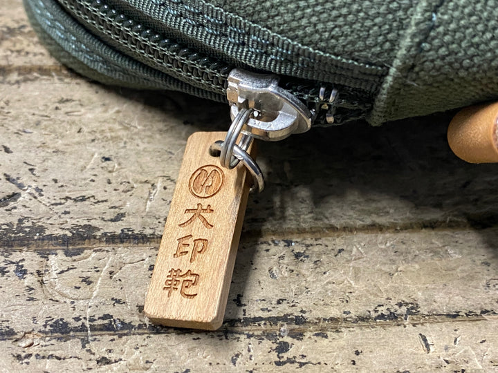 KG594 LOROx犬印鞄製作所 帆布散歩鞄 ハンドルバッグ ショルダーバッグ カーキ ※ショルダーベルト欠品