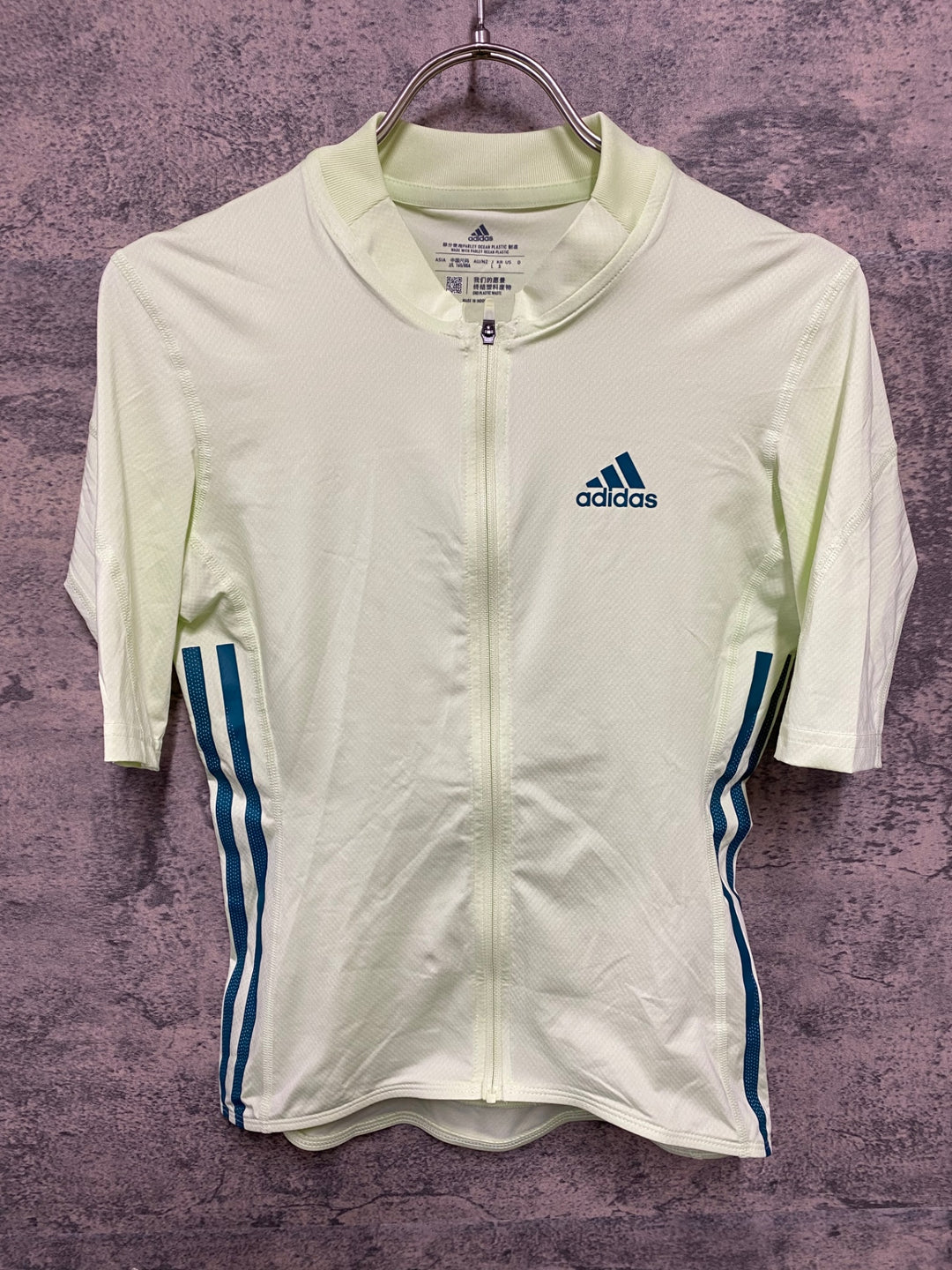 JY391 アディダス adidas 半袖 サイクルジャージ レディース 黄緑 L