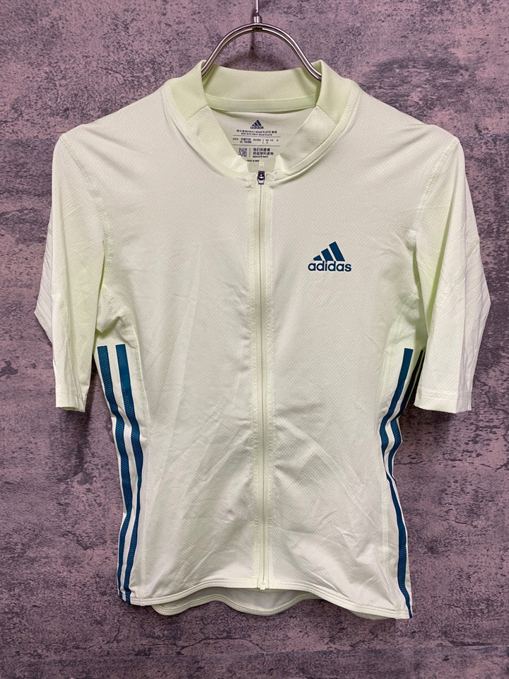 JY391 アディダス adidas 半袖 サイクルジャージ レディース 黄緑 L