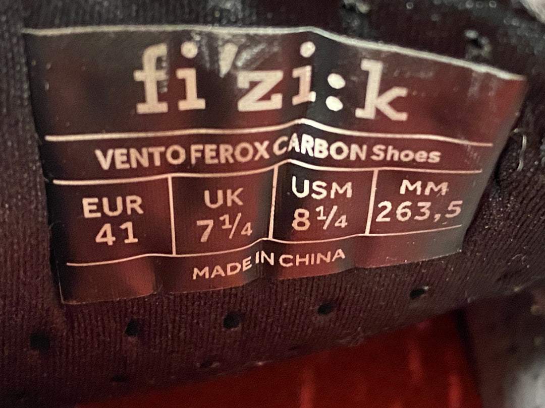 JN076 フィジーク fizik ベント VENTO FEROX CARBON ビンディングシューズ SPD EU41 黒