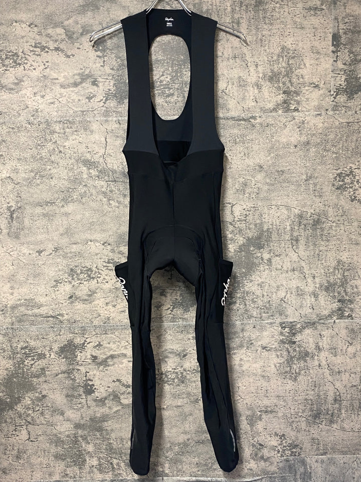 KF618 ラファ Rapha CORE CARGO WINTER TIGHTS WITH PAD ビブタイツ 黒 S 裏起毛 ※汚れあり