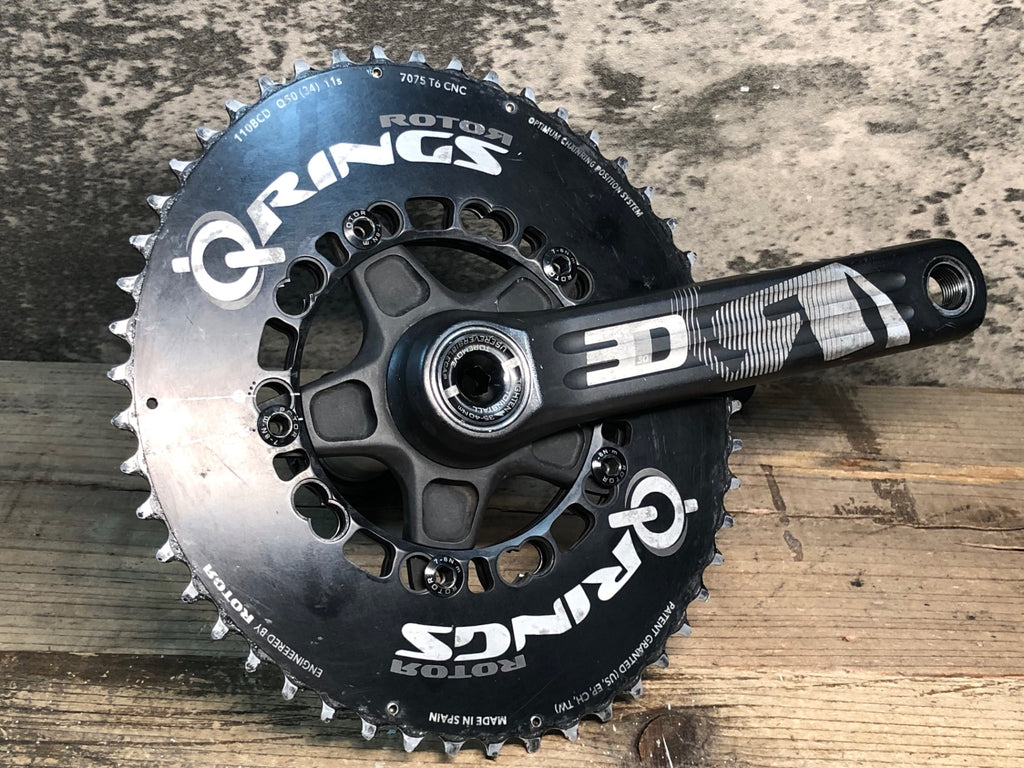 IX398 ローター ROTOR Q RINGS 3D 30 クランクセット 170mm 50/34T