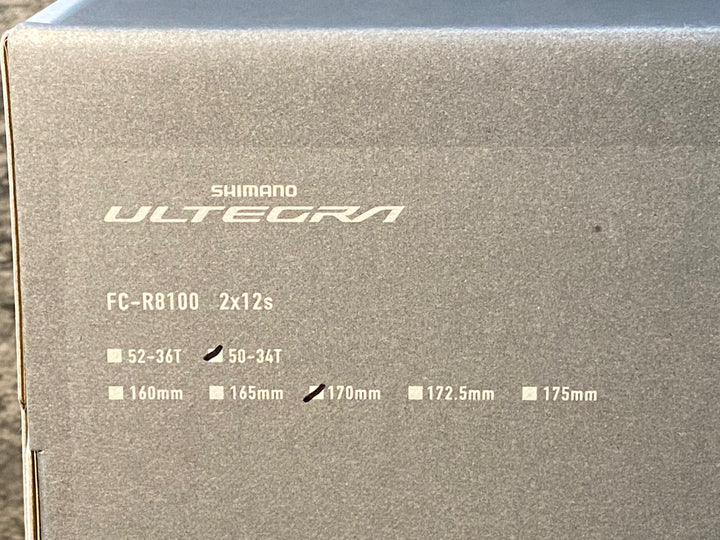 JR375 シマノ SHIMANO ULTEGRA FC-R8100 クランクセット 50/34T 170mm