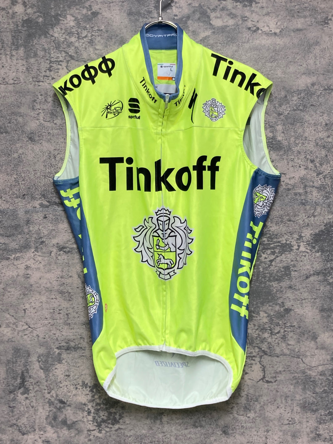 KJ852 スポーツフル sportful ジレ サイクルベスト 黄 L TINKOFF