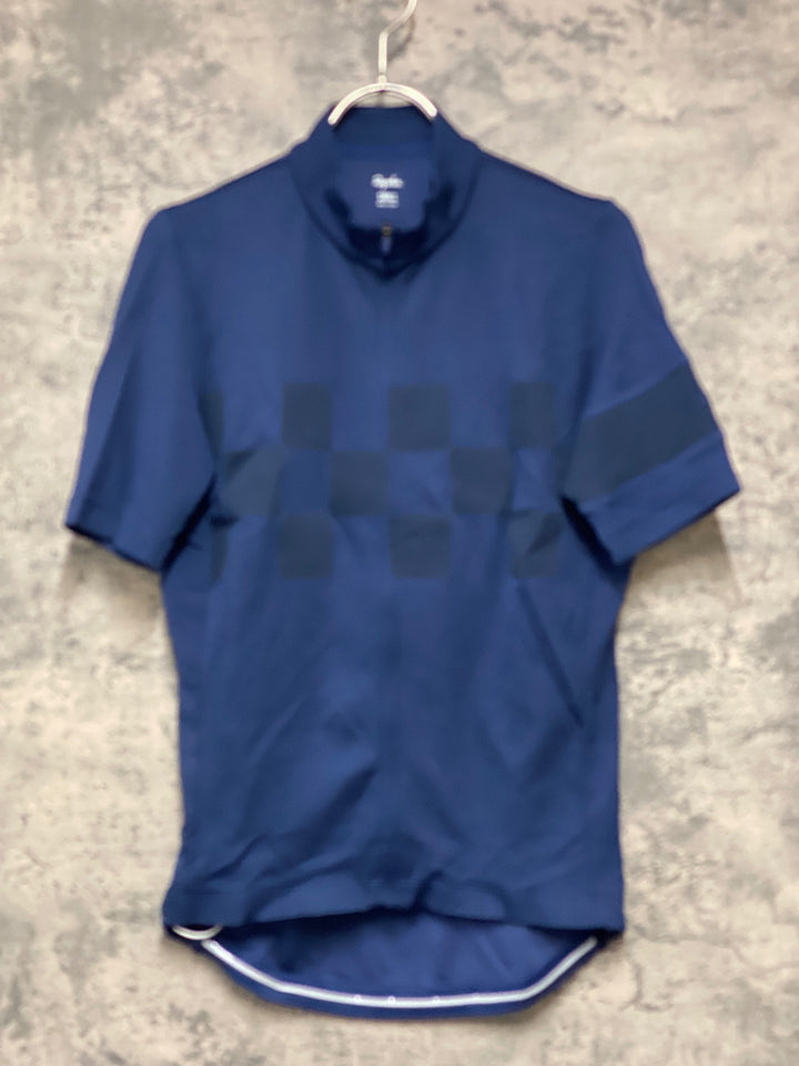 KH995 ラファ Rapha CHECK JERSEY 半袖 サイクルジャージ 紺 S