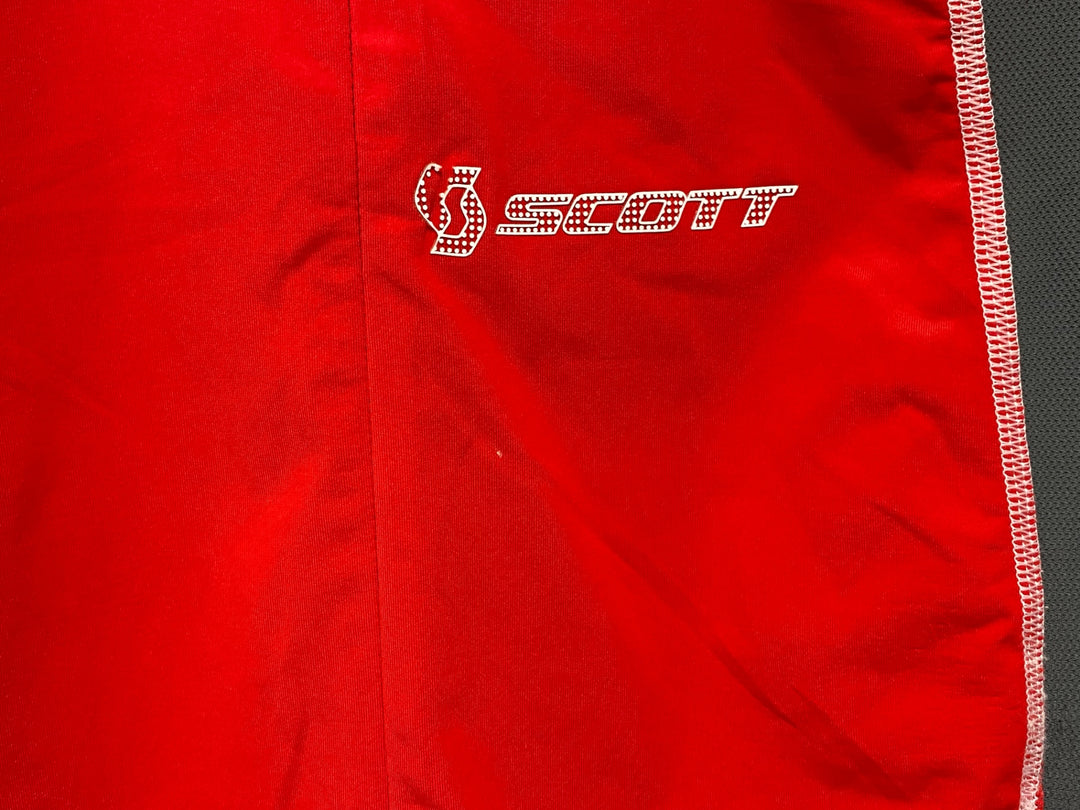 KD231 スコット SCOTT 半袖 ハーフジップ サイクルジャージ 赤 L