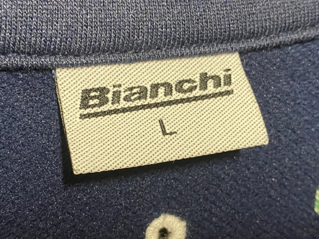 KG329 ビアンキ Bianchi 長袖 サイクルジャケット 紺 L