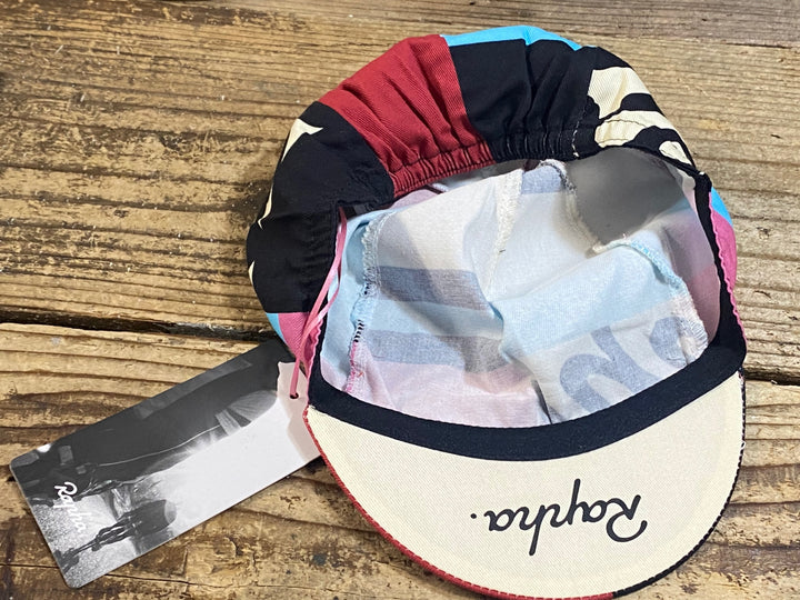 KC693 ラファ Rapha CROSS CAP サイクルキャップ 黒 水 ピンク ONESIZE 未使用