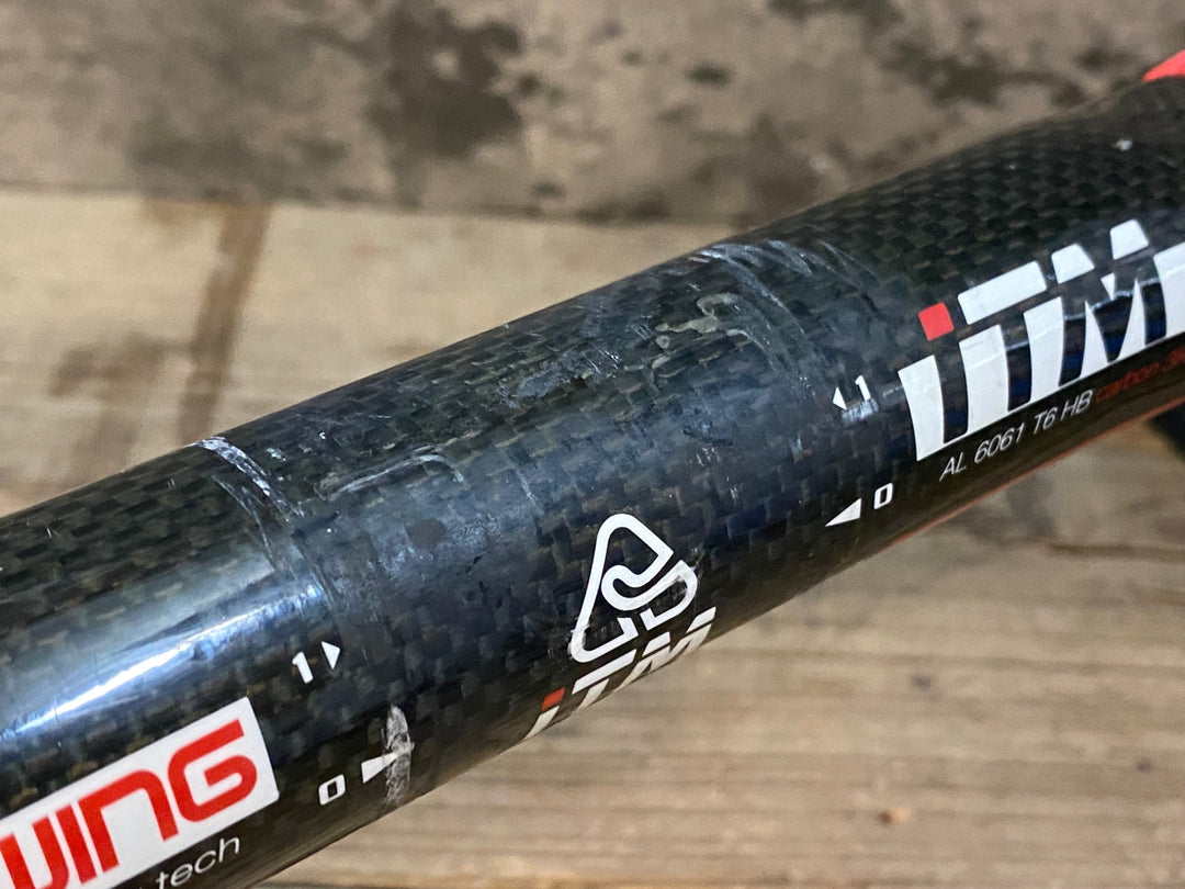 JN457 ITM TRIANGO WING アルミ カーボンラップ ドロップハンドル エンド部C-C420mm Φ31.8