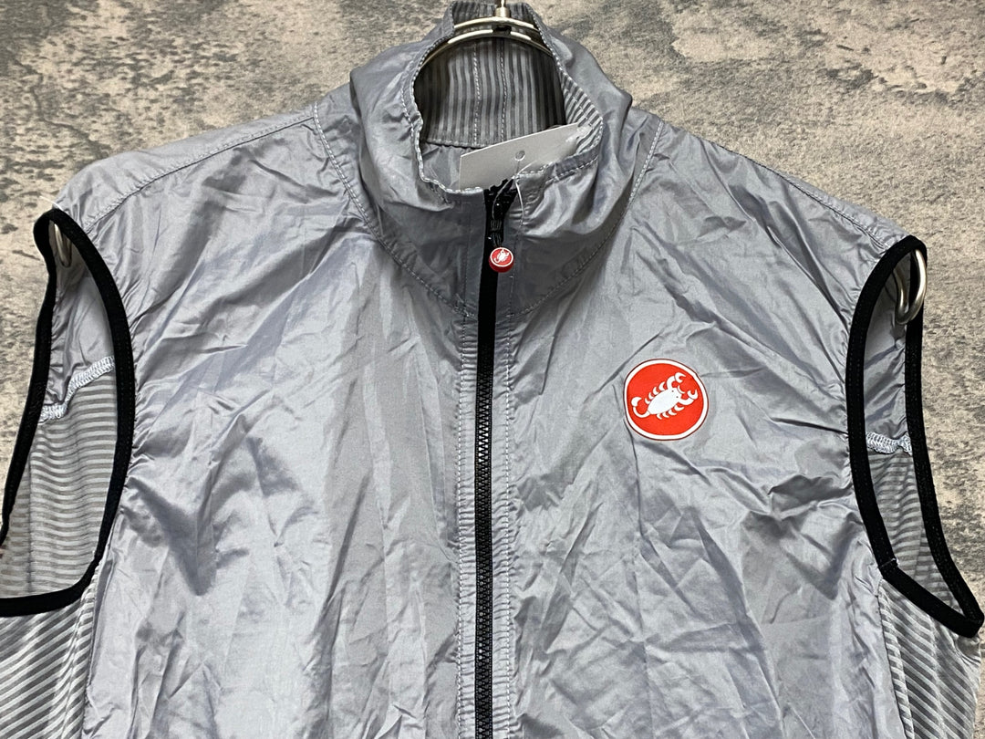 JW038 カステリ CASTELLI サイクルベスト ジレ グレー L