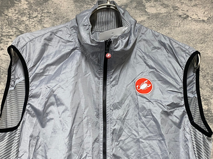 JW038 カステリ CASTELLI サイクルベスト ジレ グレー L