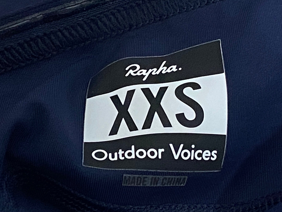 JE229 ラファ Rapha OUTDOOR VOICES HIGH WAISTED PADDED SHORT レーサーパンツ ダークネイビー XXS