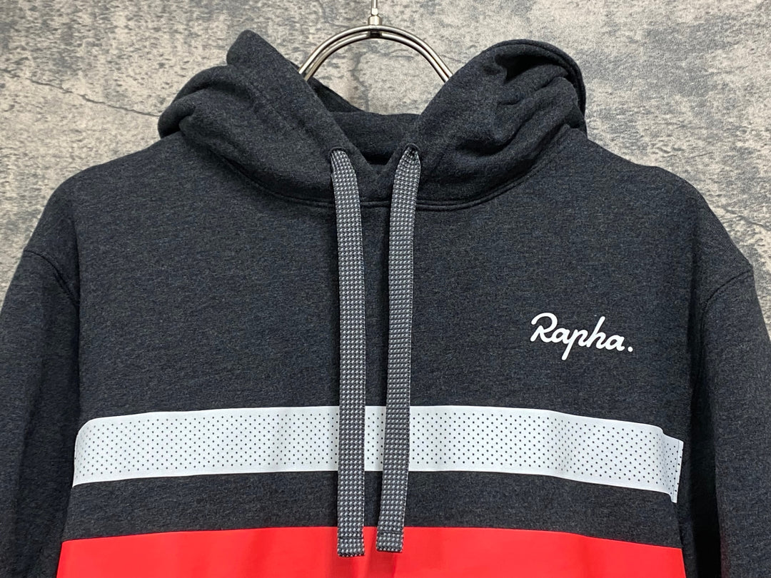 JU124 ラファ Rapha BREVET HOODIE 長袖 パーカー グレー M