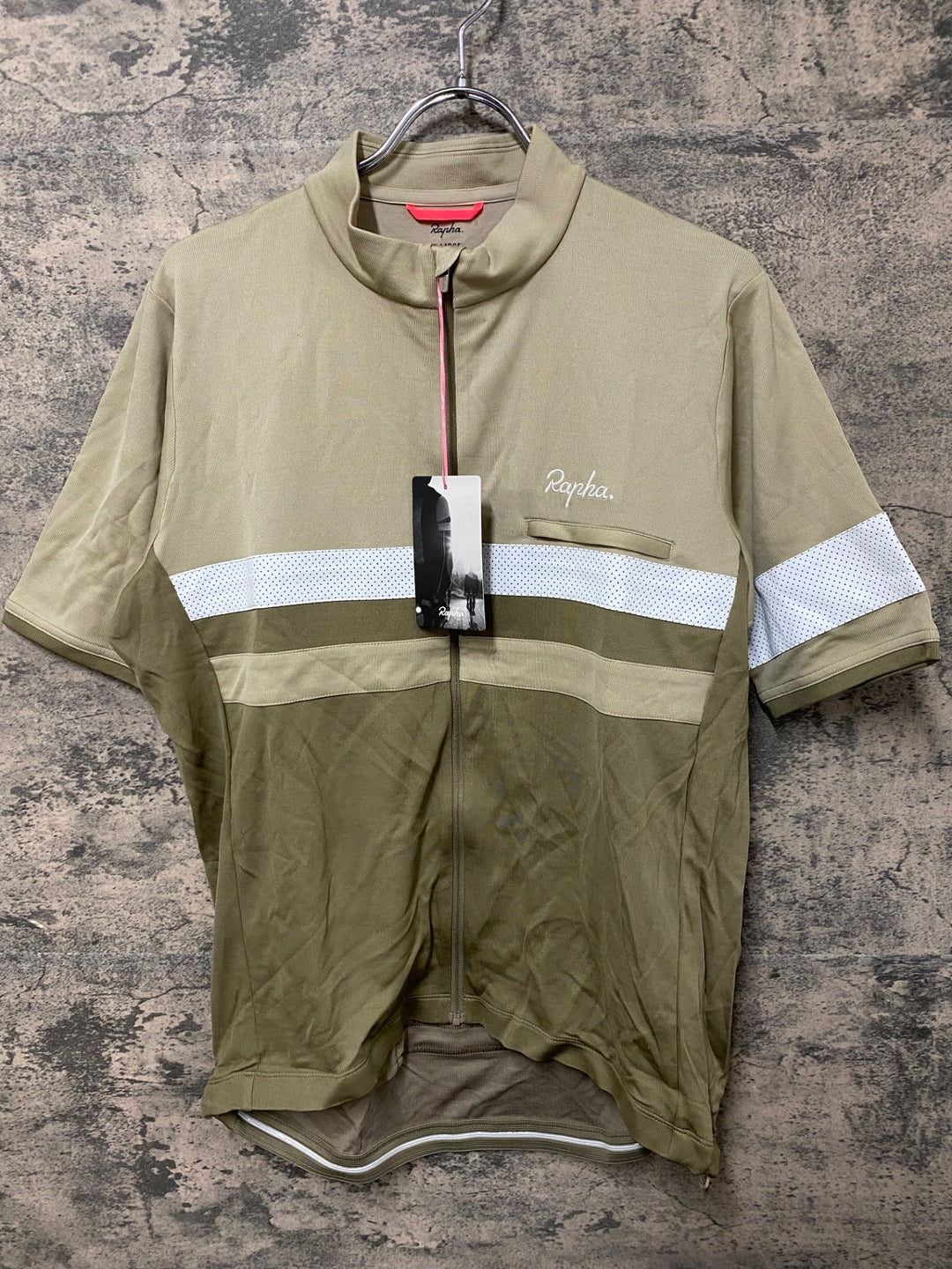 KF307 ラファ Rapha BREVET JERSEY 半袖 サイクルジャージ ベージュ XL