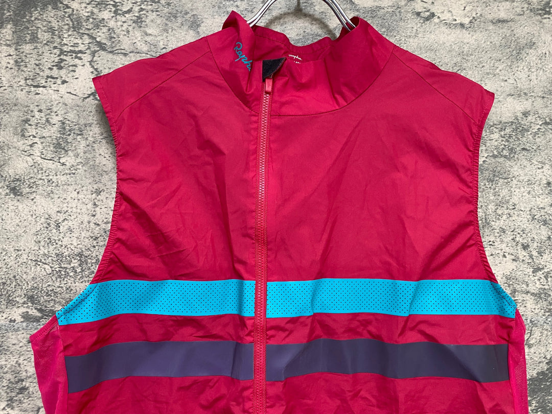 KC657 ラファ Rapha BREVET GILET WITH POCKETS ジレ サイクルベスト 濃ピンク XXL