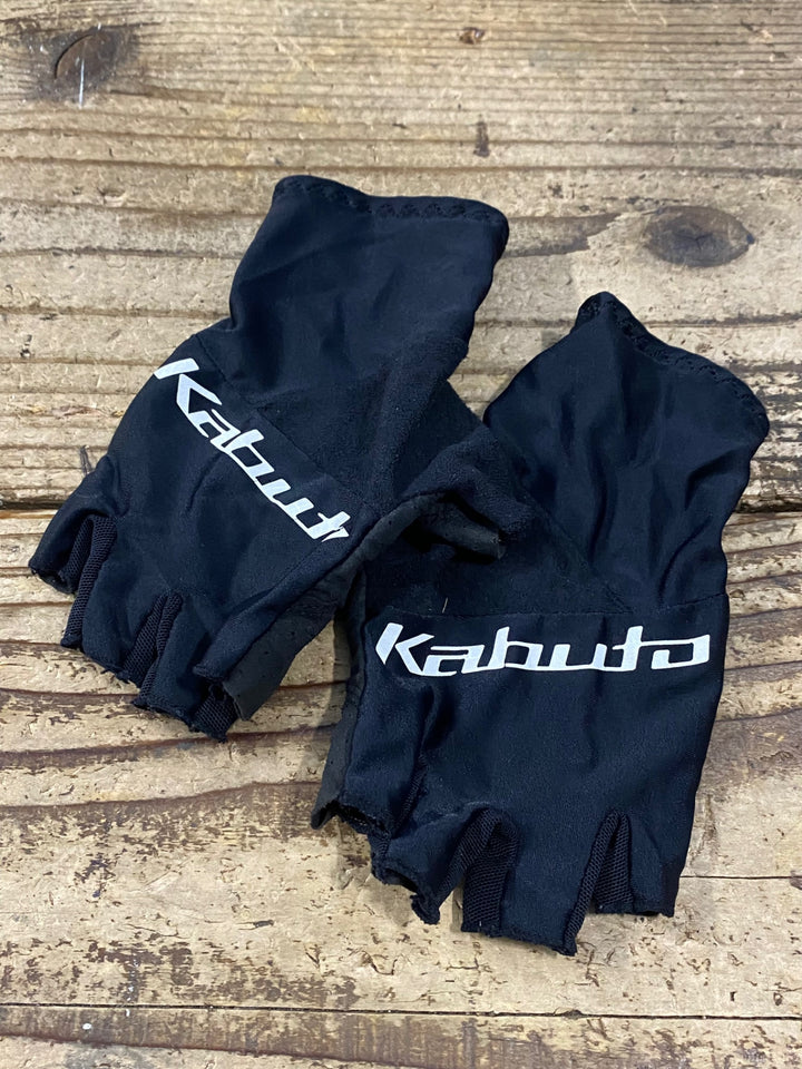 KC172 カブト Kabuto 指切り グローブ 黒 S