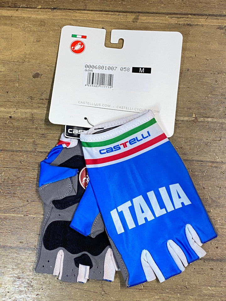JV535 カステリ CASTELLI 指切 グローブ 青 ITALIA